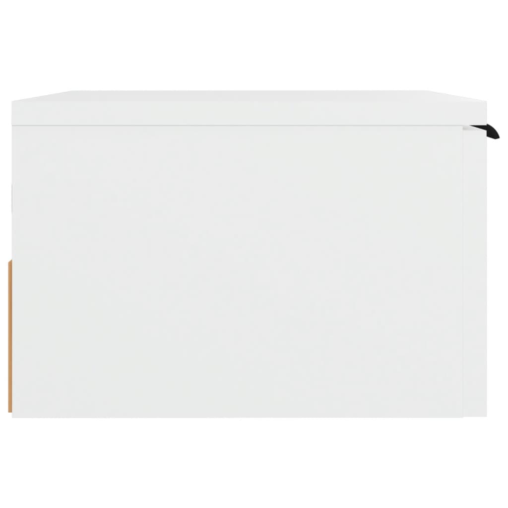 Mesita de noche de pared，Mesilla de noche flotante blanco 34x30x20 cm CFW23732 - 4