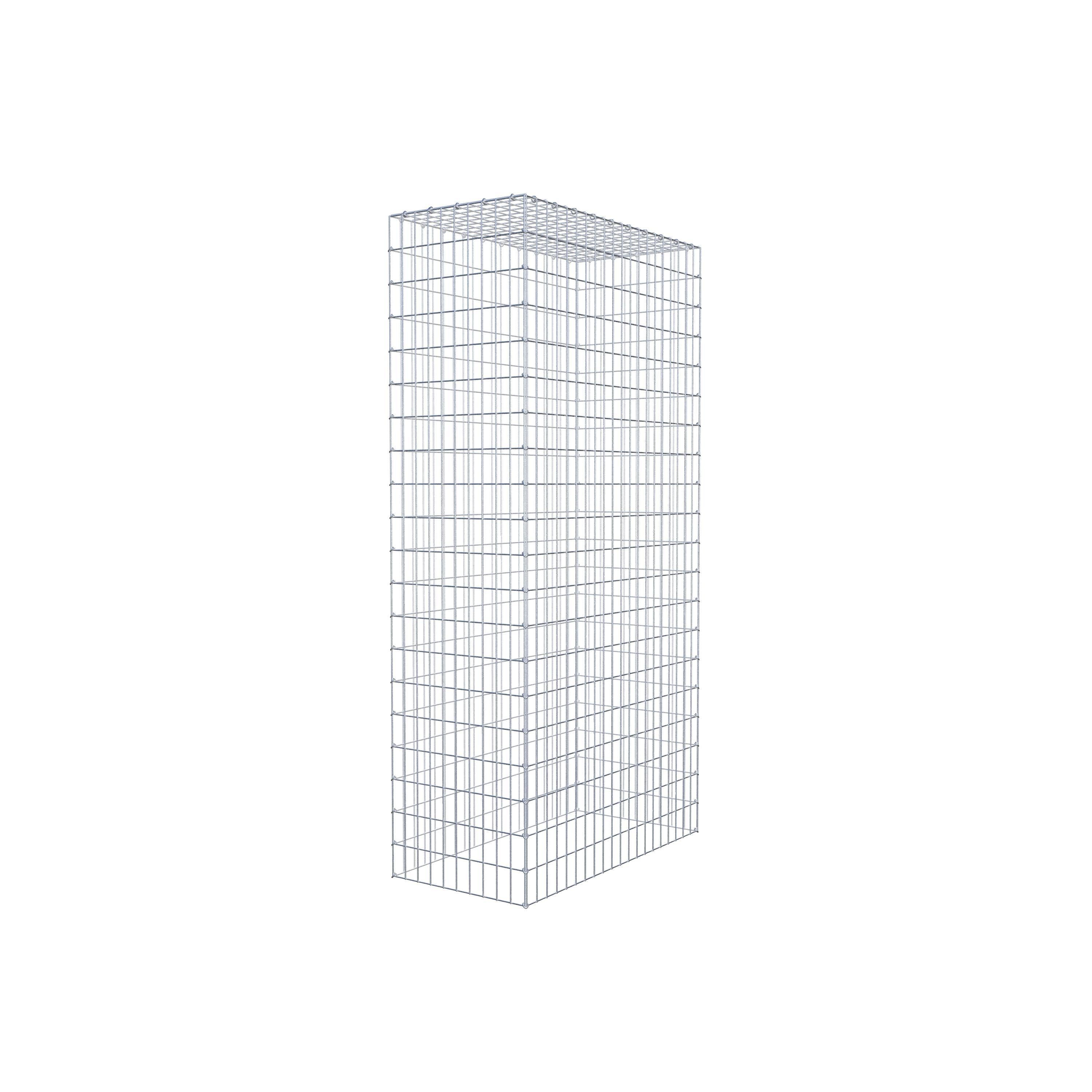 Gavión para apilar en acero galvanizado 200x100x50cm (LxAxP), malla 5 x 10cm, Anillo en C, sin rejilla inferior - 5
