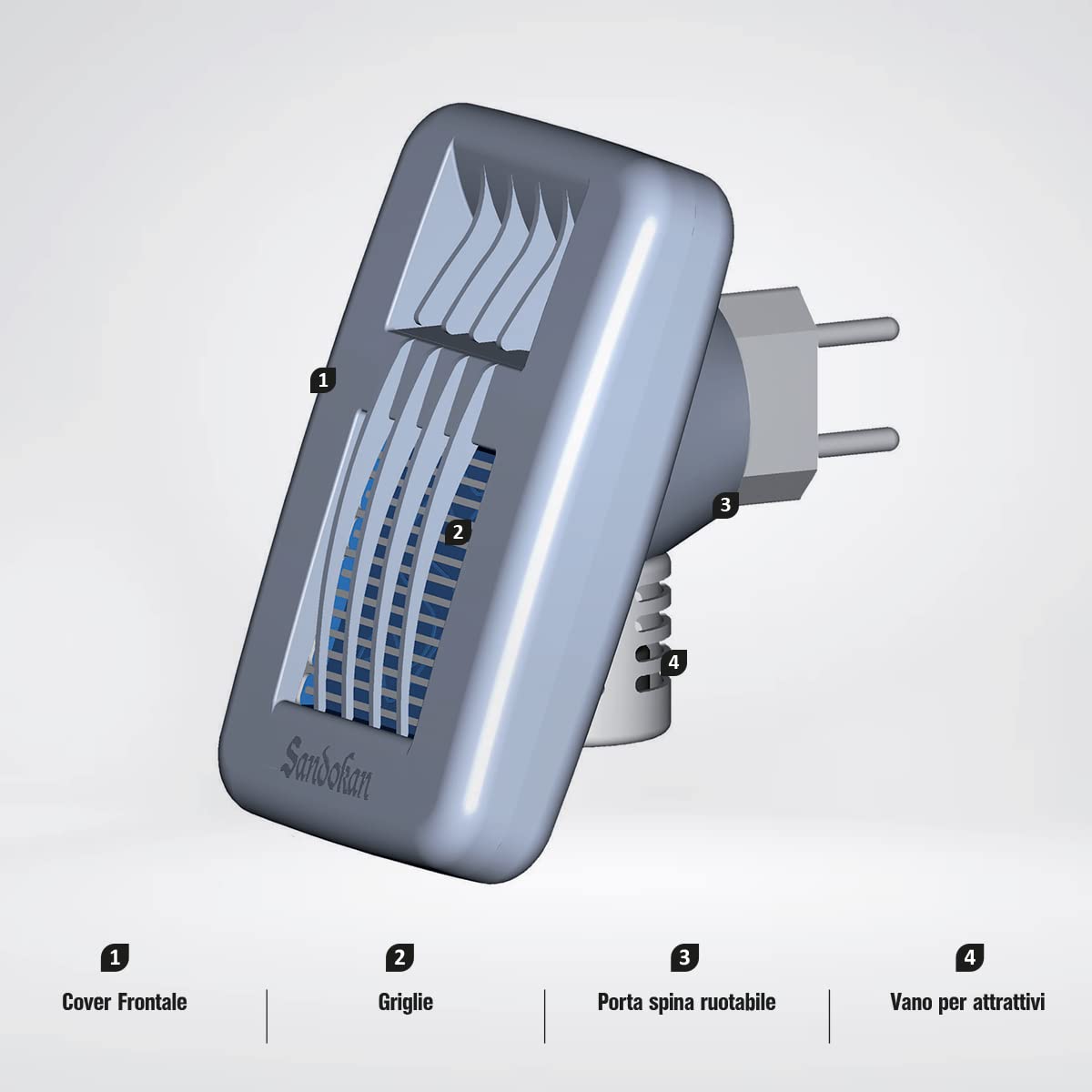 Prise électrique anti-insectes LED, SANDOKAN - 3