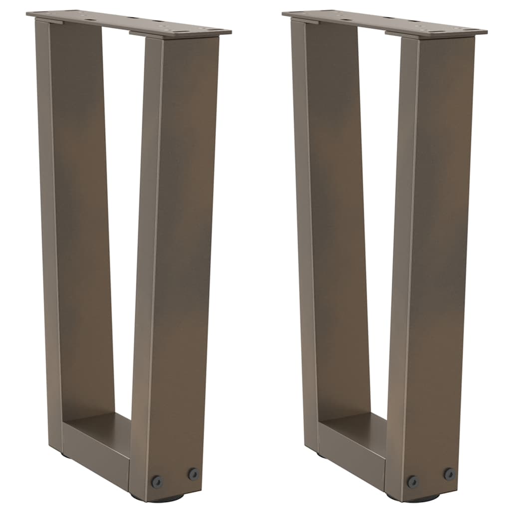 Nogi do stolika kawowego w kształcie litery V 2 szt. Naturalna stal 28x(42-43,3) cm Stal vidaXL
