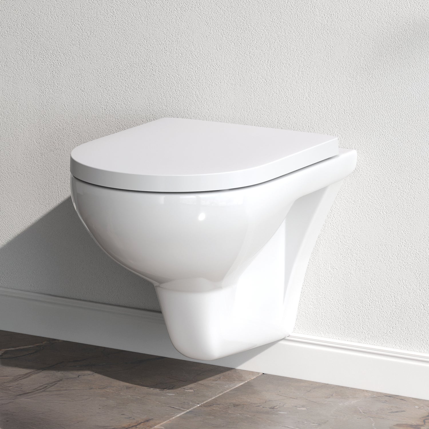 Miska WC wisząca toaleta ścienna FlashClean z miękko zamykającą się deską sedesową, Hit biała CTA1700SC AM.PM