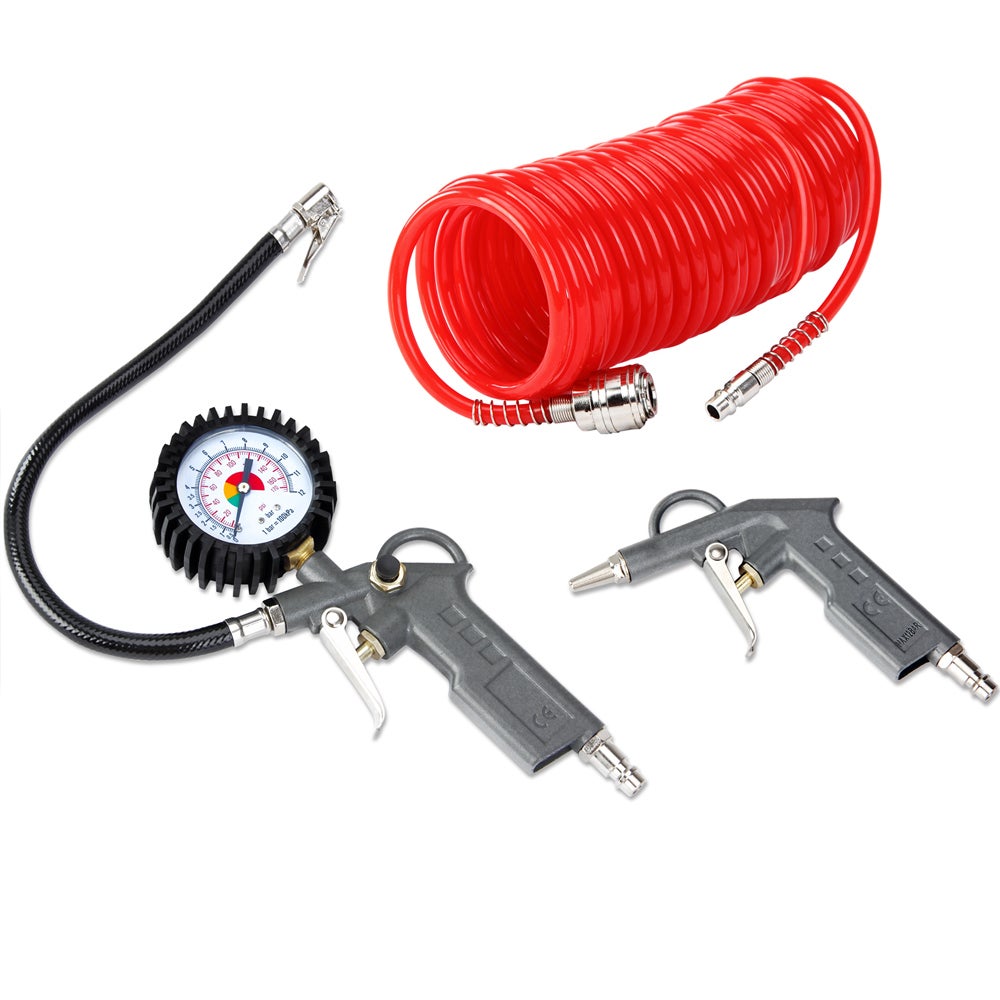 Pistolet Gonfleur Pneus 20 Litres - Pompe à Air 10 Bar Avec Manomètre - Pour Pneus Voiture, Vélo, Ballons