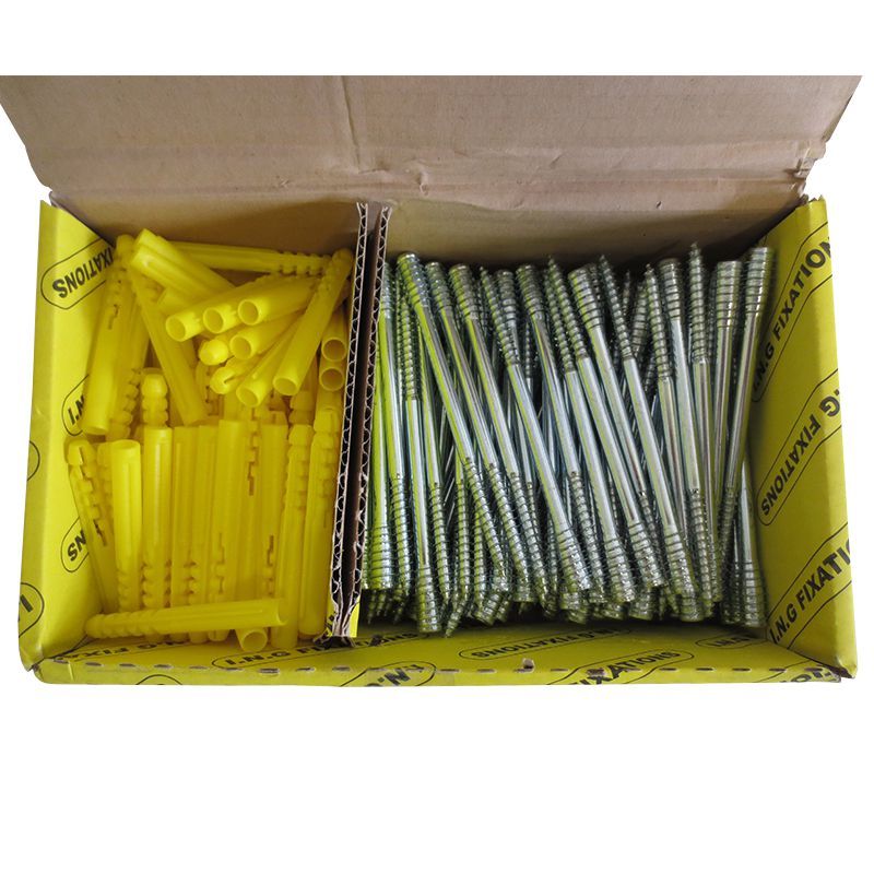 Boîte 100 Vis top roc bois ING FIXATIONS - 6x100 mm - Fil.22 mm + chevilles - A430020 - 3