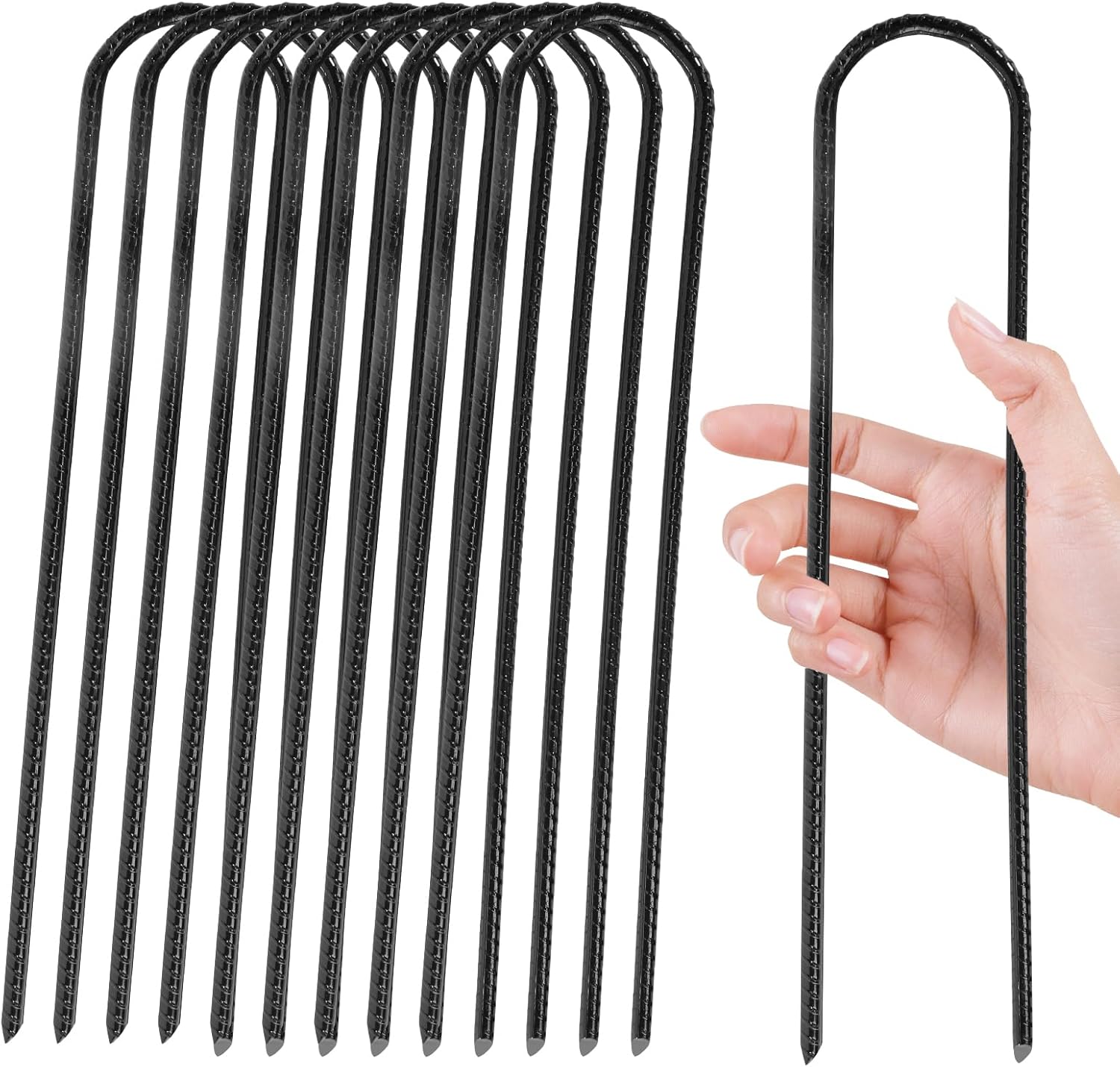 Lot 10 Piquets 10 Piquets D'ancrage De Terrasse En - Crochet Pieuvre Avec Ressort Et Mousqueton - Pour Tentes Camping Alliage Aluminium