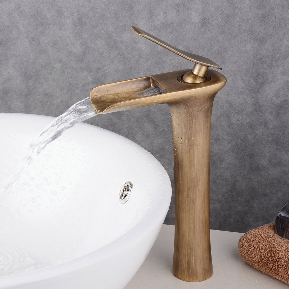 Robinet pour vasque antique laiton Haut Robinet de Lavabo - 3