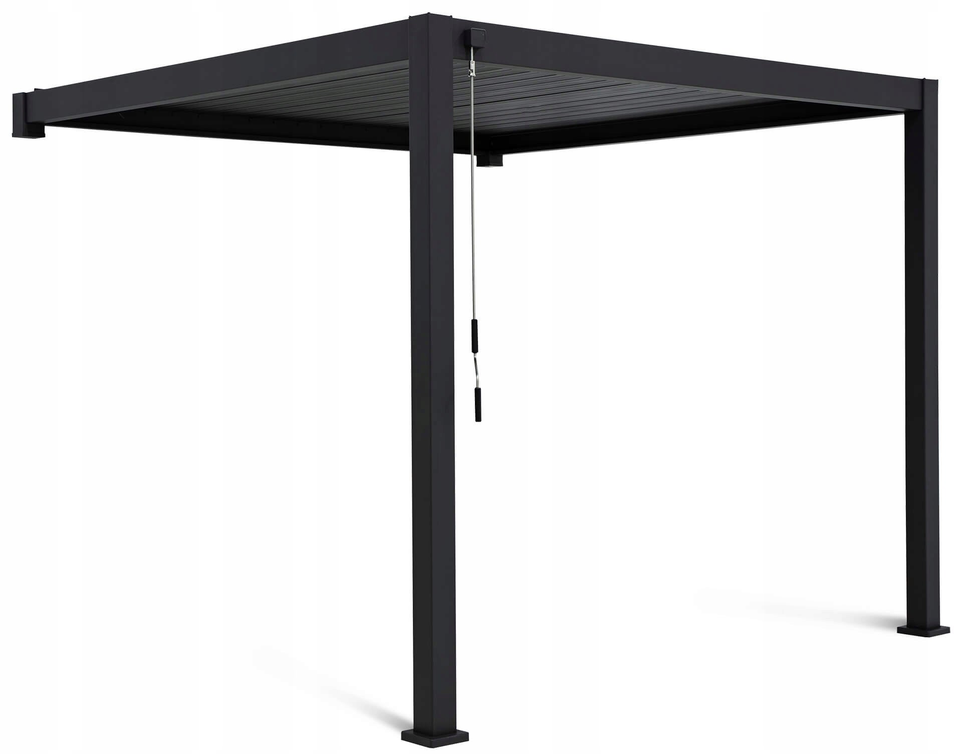 Pergola Ścienna tarasowa ogrodu zadaszenie 3x3 Premium Wall Gutroof BIAŁA 1 szt - 4