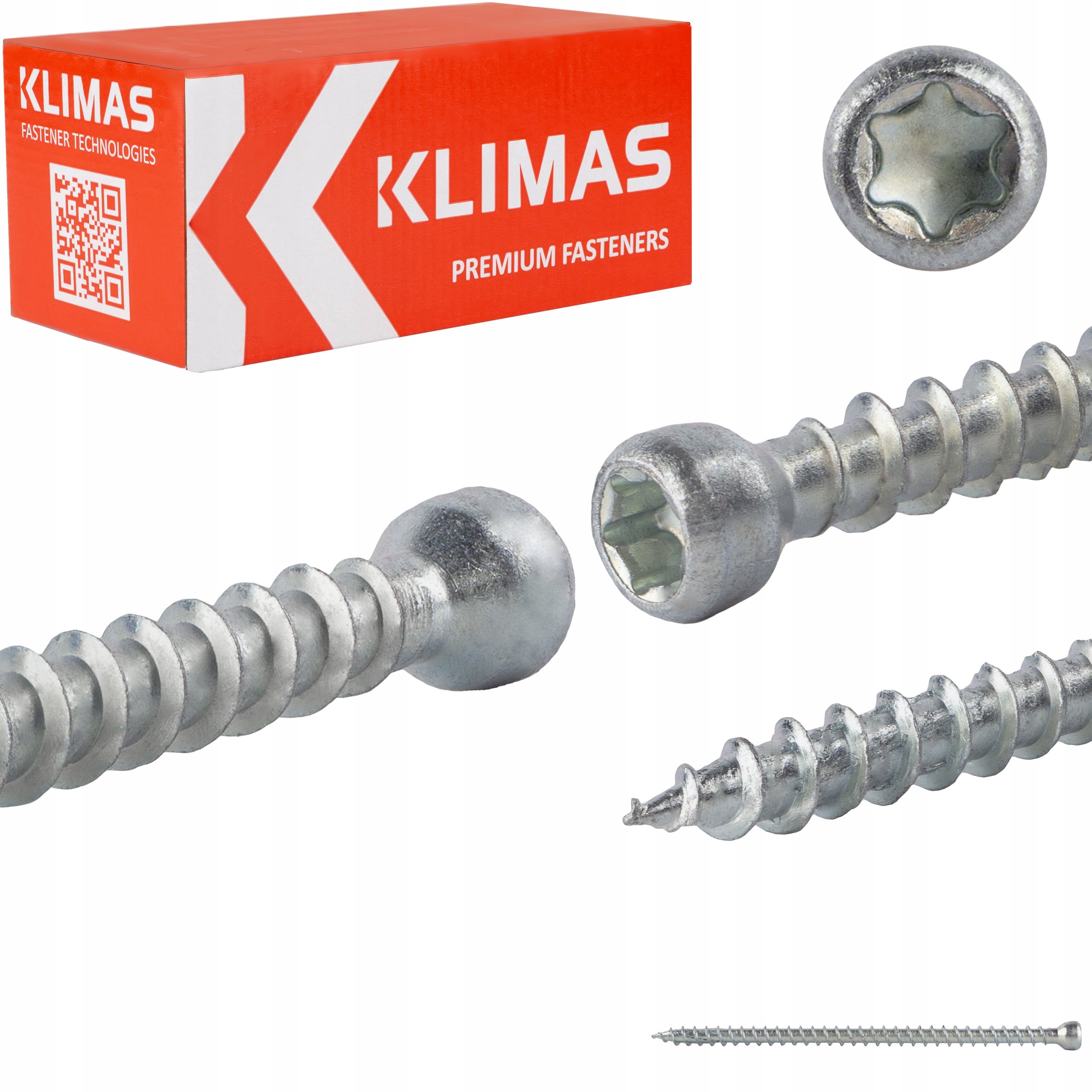 Wkręty do drewna konstrukcyjne Klimas WKFC 6x120 mm z pełnym gwintem 100szt