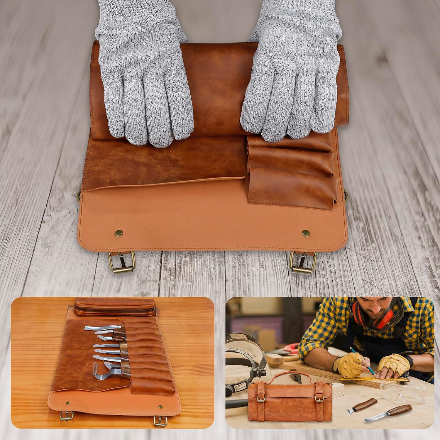 Coffret d'outils de sculpture de luxe, comprenant des couteaux à sculpter et des couteaux à bois (15 pièces) - 5