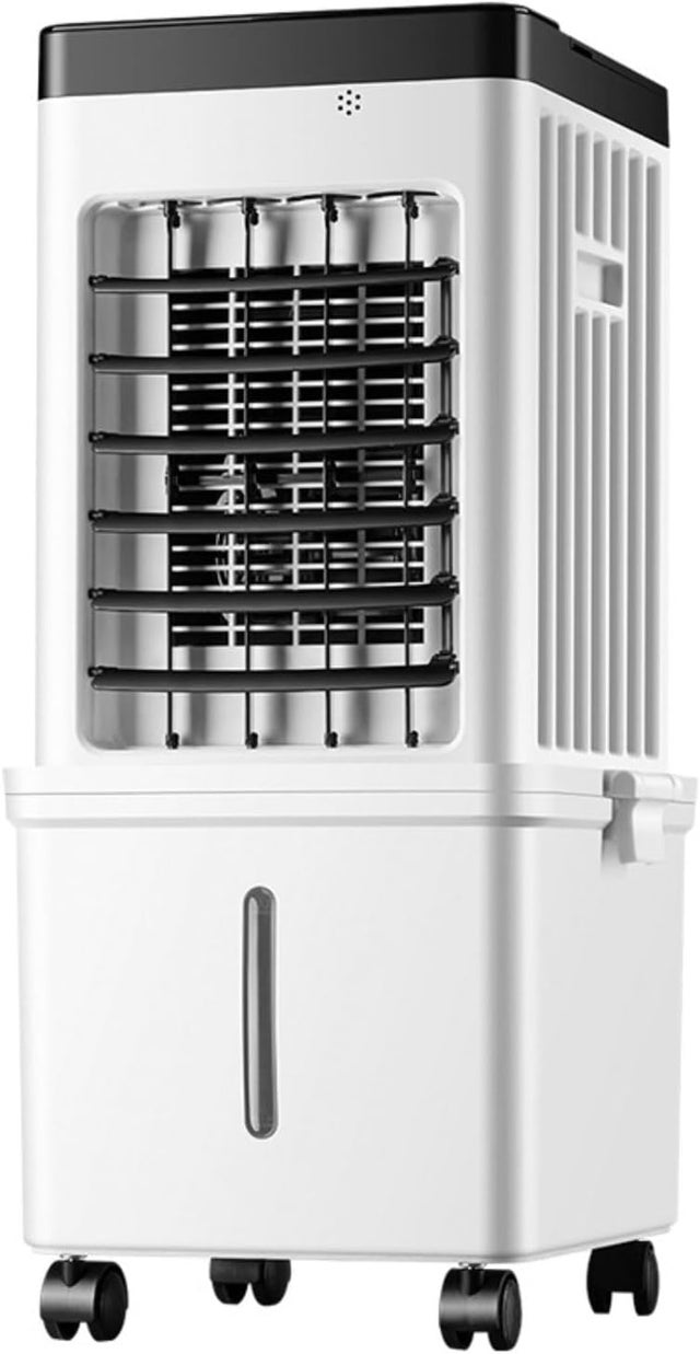 Climatiseur mobile sans évacuation 15L 65W, silencieux, avec minuterie 7,5 h, réservoir d'eau amovible, rafraîchisseur d'air,Modèle de télécommande.