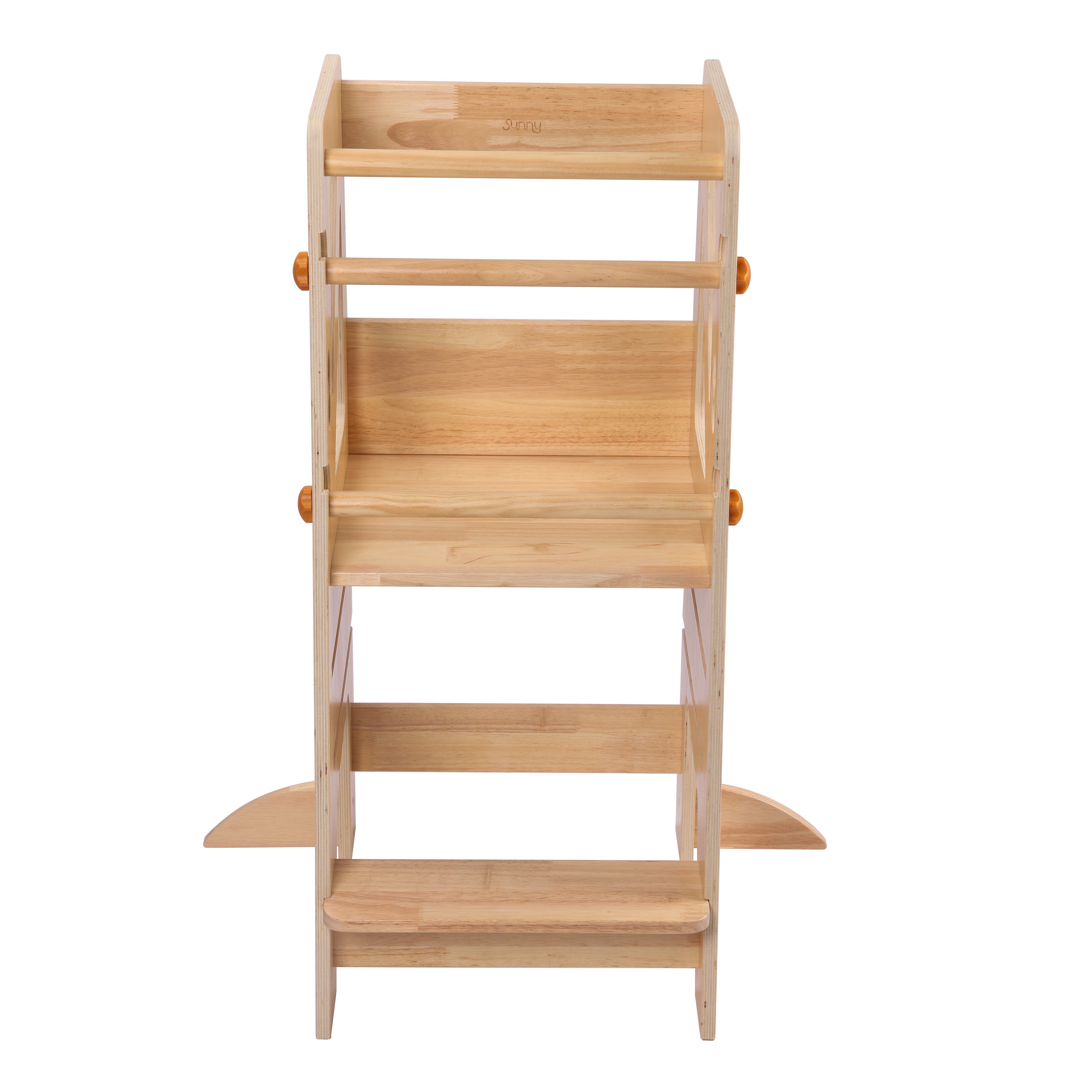 Sunny Liv Tour d'orientation couleur naturelle | Tour d'apprentissage pour enfants | Plateforme réglable en hauteur avec 3 niveaux | 44 x 40 x 90 cm - 4