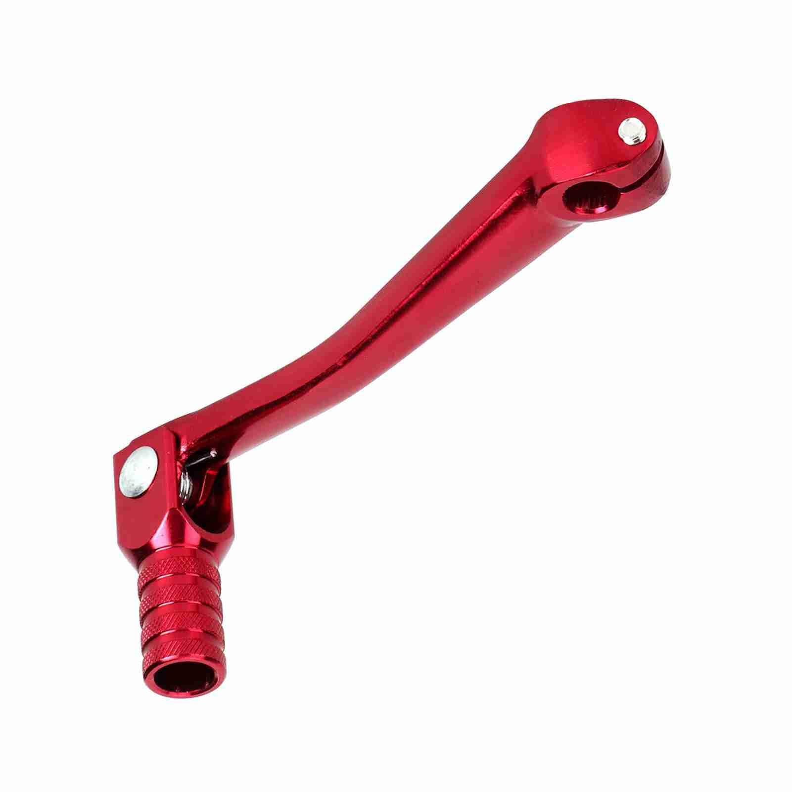 Levier De Changement De Vitesse Moto CNC Universel – Alliage D'Aluminium 150x65 Mm, Design Antidérapant Rouge