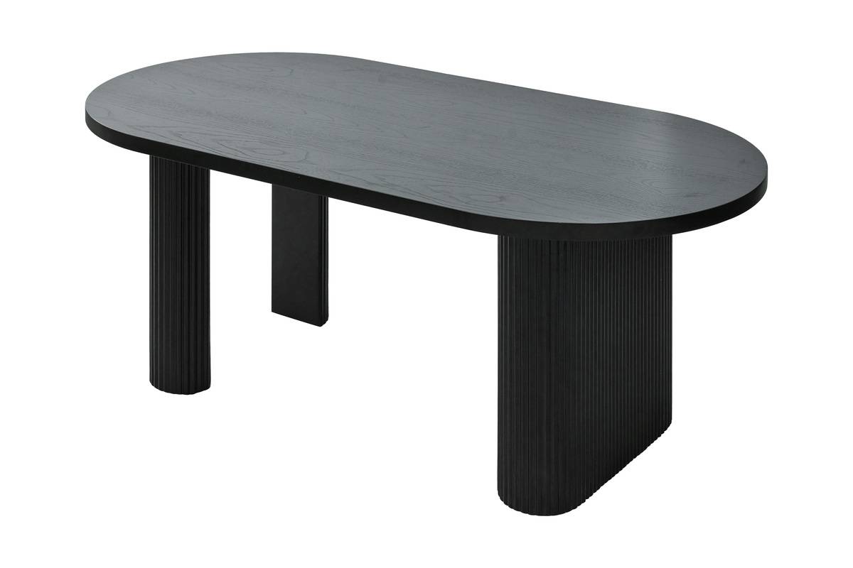 Stolik kawowy owalny Olova ATMOSPHERA nowoczesny czarny do salonu 120x60 cm 1 szt.