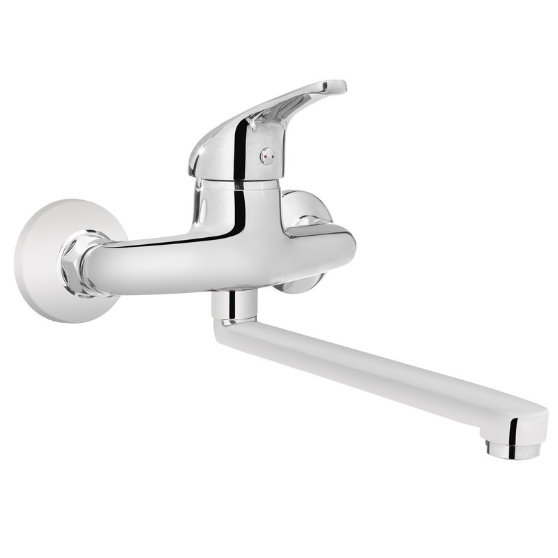 Bateria Kuchenna Ścienna Zlewozmywakowa Klasyczna Invena Perea Chromowana