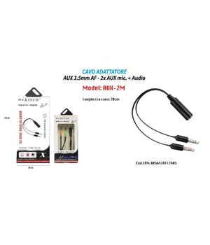 Cavo Adattatore Audio 3.5mm A 2 Femmine – Splitter Per Cuffia E Microfono Per PC E Smartphone - 6