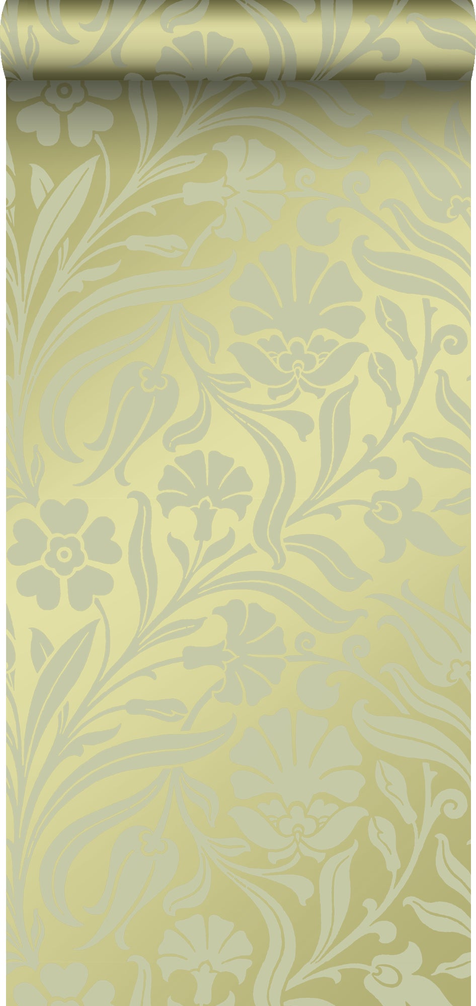 Tapeta kwiaty zielonym - 53 cm x 10.05 m - ORIGIN