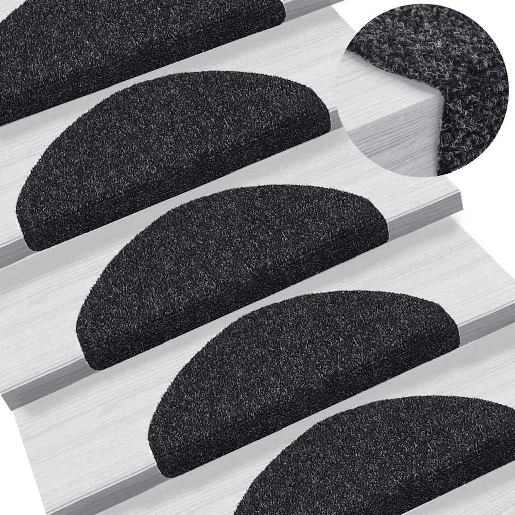 Tapis d'escalier autocollant 20 pcs | Paillasson d'escalier | Tapis de marche noir 65x21x4 cm CFW999467 - 5