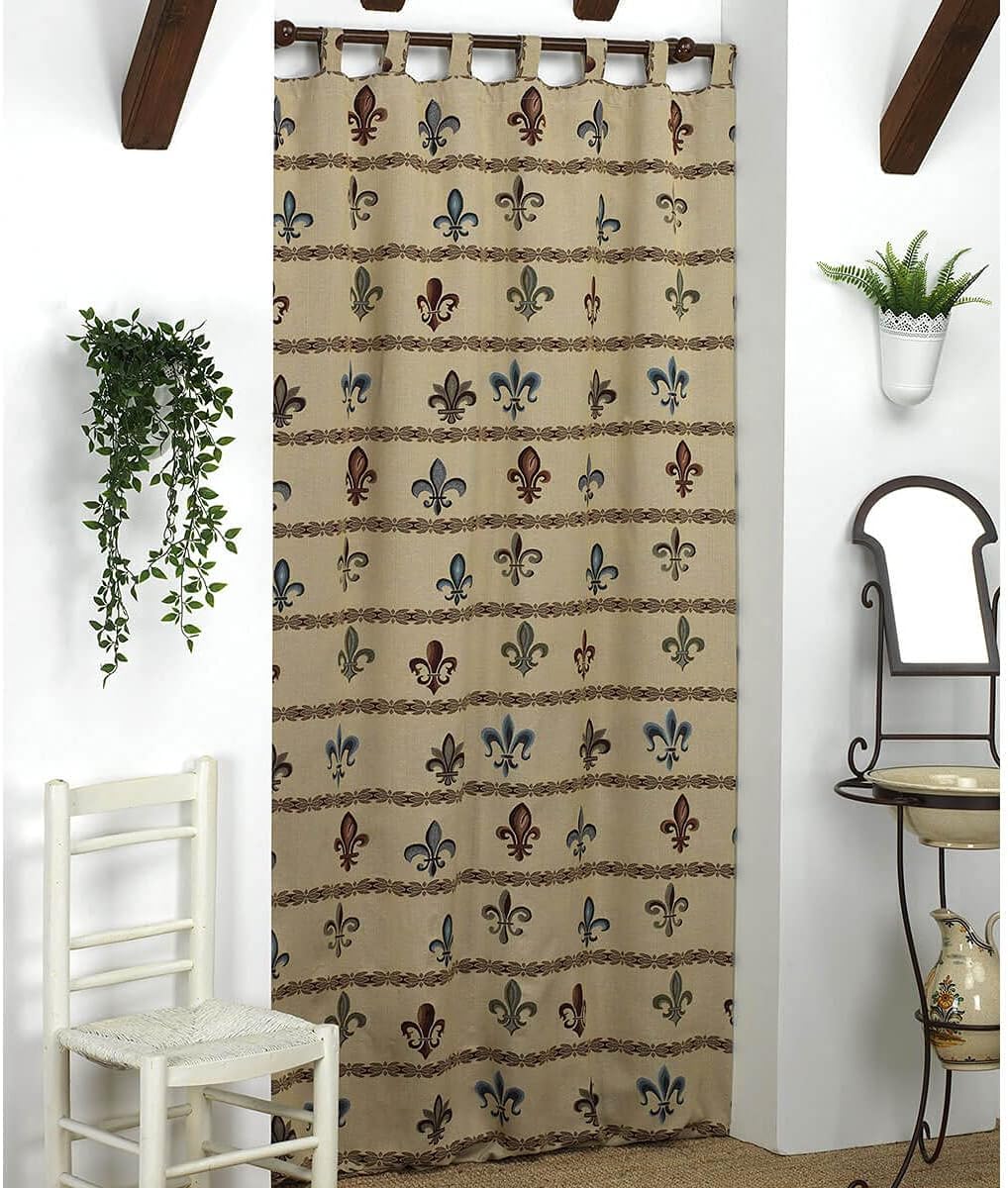 Martina Home Tenda A Bacchette Alpujarra Fiorata 140x260 Cm - Tessuto Stampato Per Soggiorno E Camera, Unico