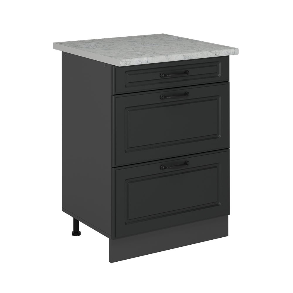Vicco Szafka dolna do kuchni R-Line, Antracytowy domek wiejski, 60 cm BR Marmur