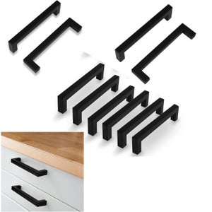Peaha - Manijas Para Armario De Cocina, Color Negro Mate, Estilo Contemporáneo, 12 Piezas, Para Jalar Los Cajones Del Tocador