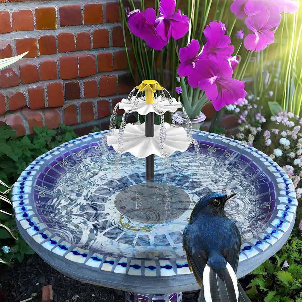 Pompe solaire 4W pour fontaine à eau avec 9 buses, idéale pour les bains d'oiseaux, les bassins de jardin, les piscines et les aquariums - 6