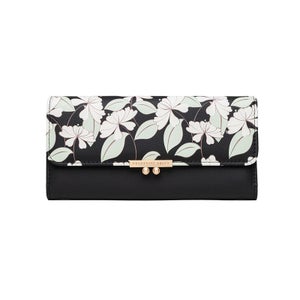 Portefeuille Long Pour Femmes Grande Capacité - Cuir PU, Multiples Fentes Cartes, Fermeture éclair - Noir, Design élégant Et Pratique
