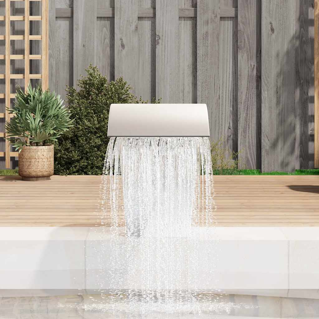 vidaXL Fontaine cascade de piscine Acier inoxydable 45 x 30 x 60 cm - 3