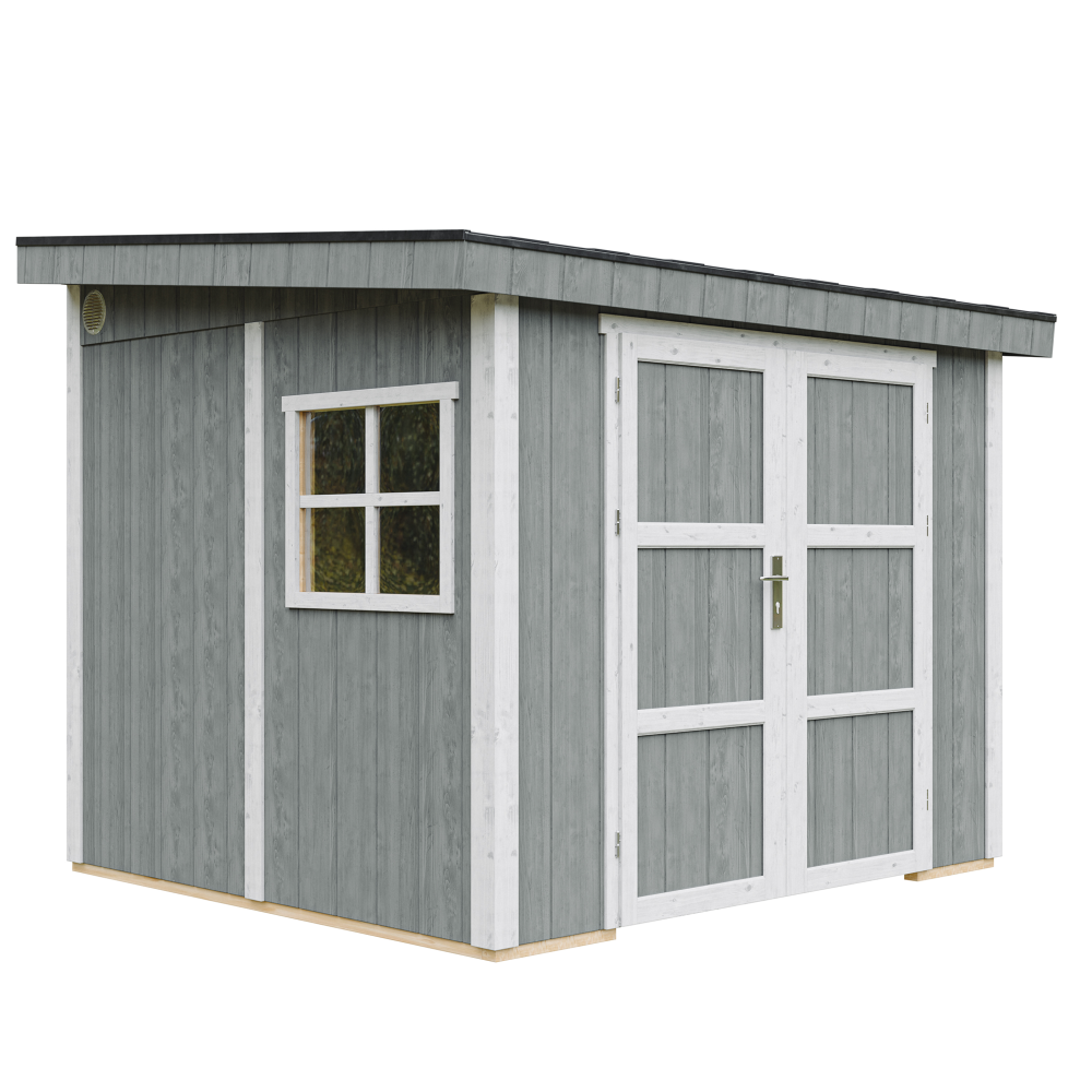 Szopa ogrodowa najwyższej jakości 5,9 m² - wys. 231 x 248 x 294 cm - bez podłogi i ścian bocznych - Timbela M938B-CAVERN STEEL