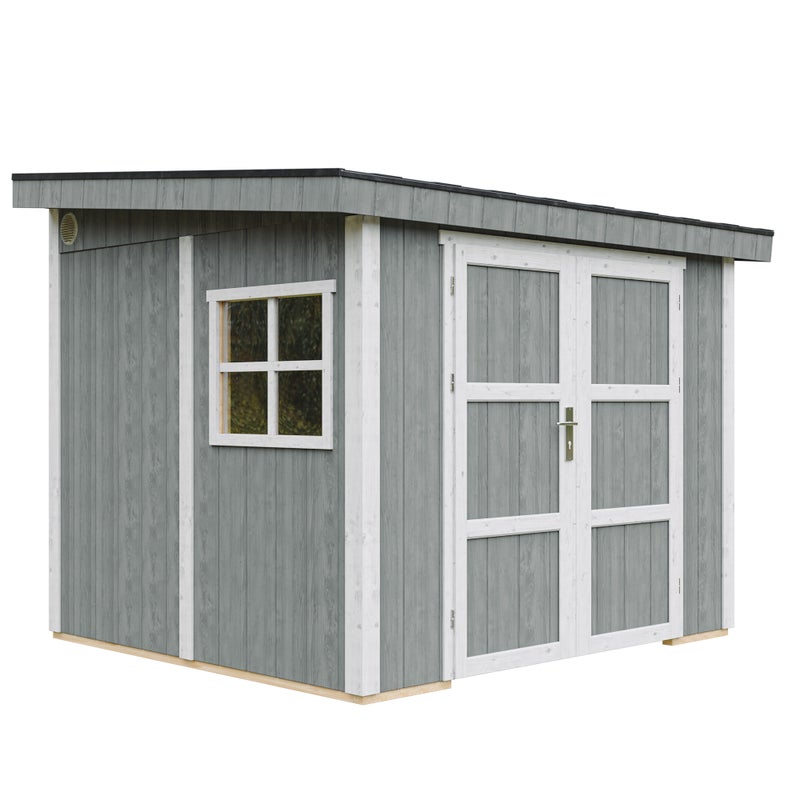 Szopa ogrodowa najwyższej jakości 5,9 m² - wys. 231 x 248 x 294 cm - bez podłogi i ścian bocznych - Timbela M938B-CAVERN STEEL