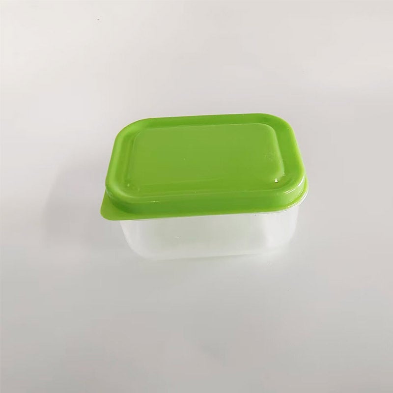 Puszka na świeżą żywność 1,5 l z pokrywką, tworzywo sztuczne wolne od BPA (PP), przezroczysta/zielona, 1,5 l (24,0 x 16,0 x 7,5 cm)