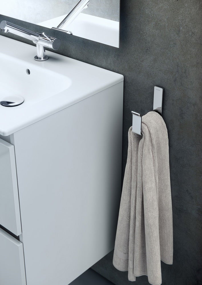 COSMIC Porte serviette anneaux, 3 cm, Adhésif et Vis Inclus, Acier Inoxydable, Anti-corrosion, Collection LINE - 4