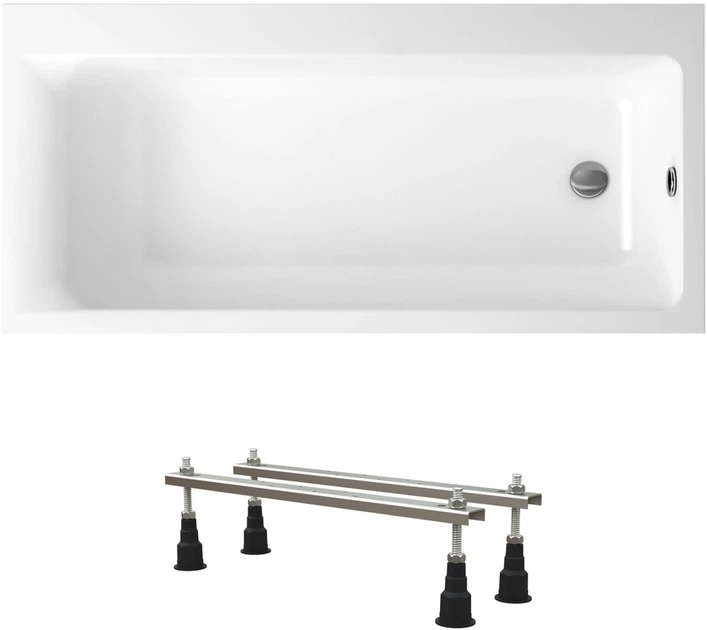 Wanna akrylowa Helmken Seraphina 170x80 prawa z akrylu lanego, ze wzmocnionym korpusem + Nóżki / 3512170RZ