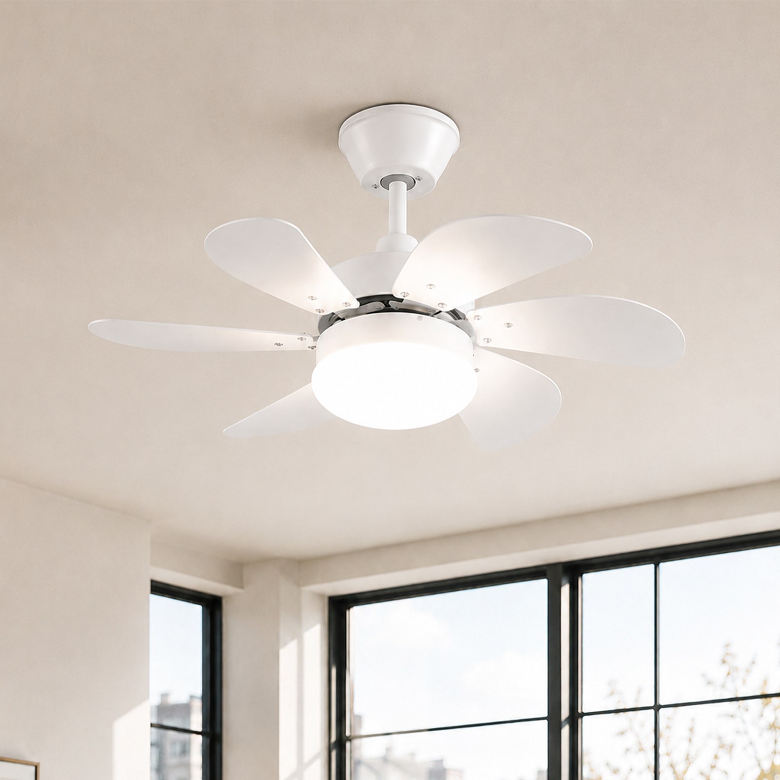 NETTLIFE Ventilateur de plafond blanc avec éclairage, — free download