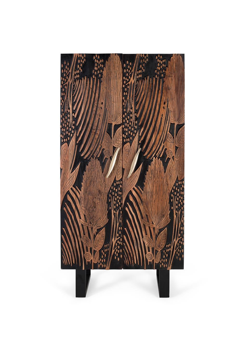 Szafa z drewna akacjowego 90 cm, styl nowoczesny etniczny - 180x90x55 GYC