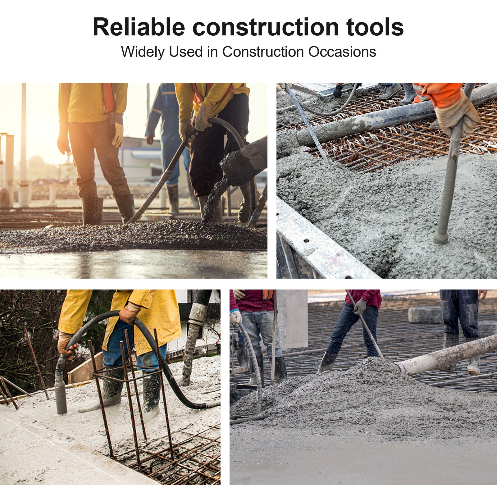Vibreur électrique de haute performance pour béton, 1000W avec tuyau de 1,5 mètres, garantit un travail efficace du béton - 5