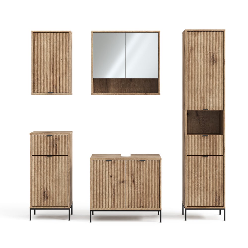 Vicco Zestaw mebli łazienkowych Eliza, Viking Oak, 5 części