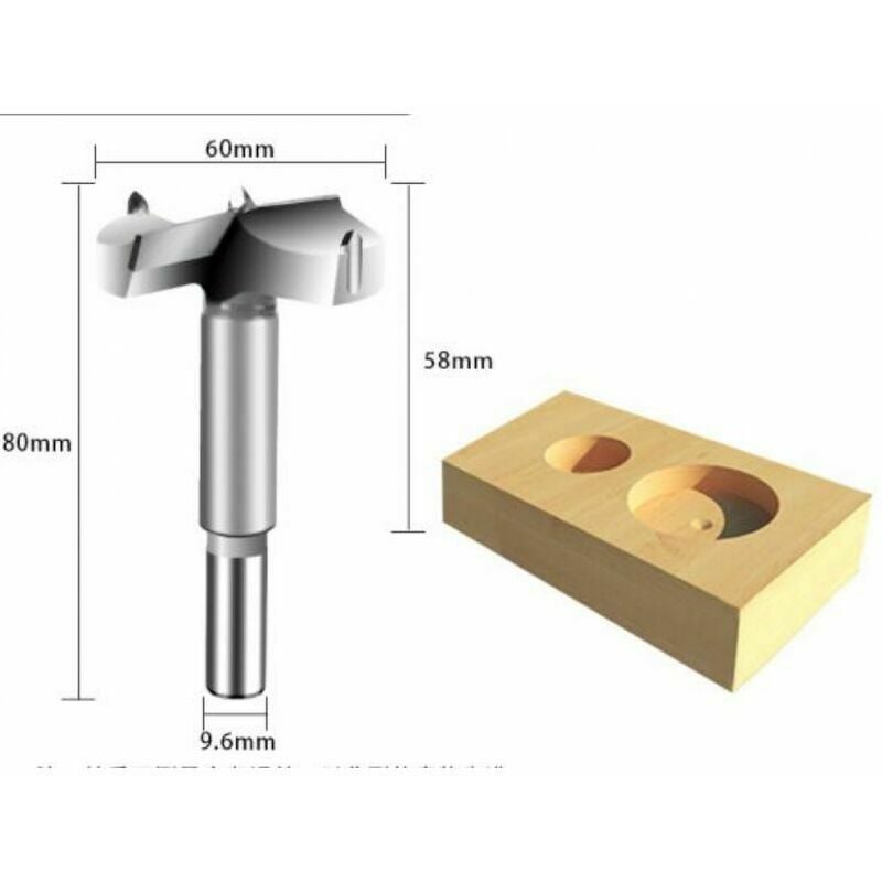 Meche a Bois, Diametre 60/70/80/90mm, Foret Fraise Carbure Pour — free download