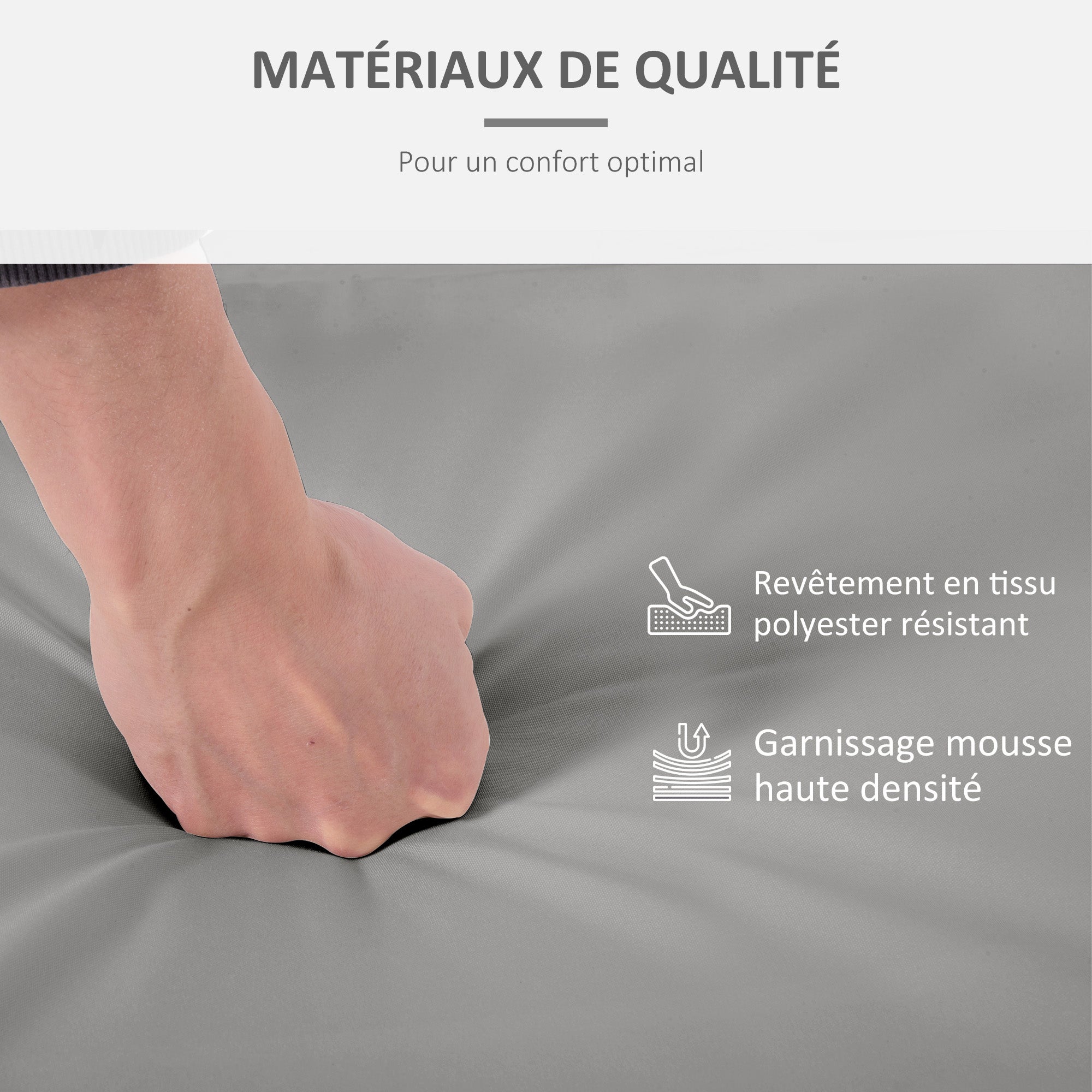 Lot de 2 coussins de chaise Polyester Outsunny - 5