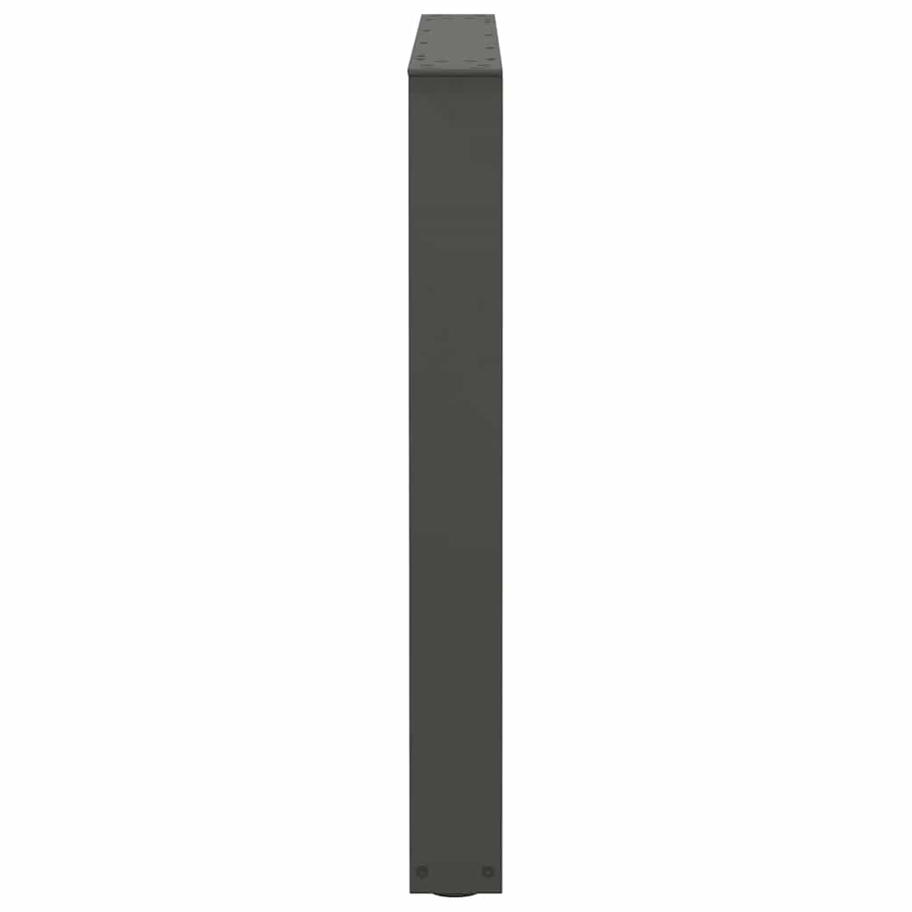 vidaXL Pieds de table à manger en forme de V, 3 pièces, anthracite, 80 x (72-73,3) cm, acier - 6