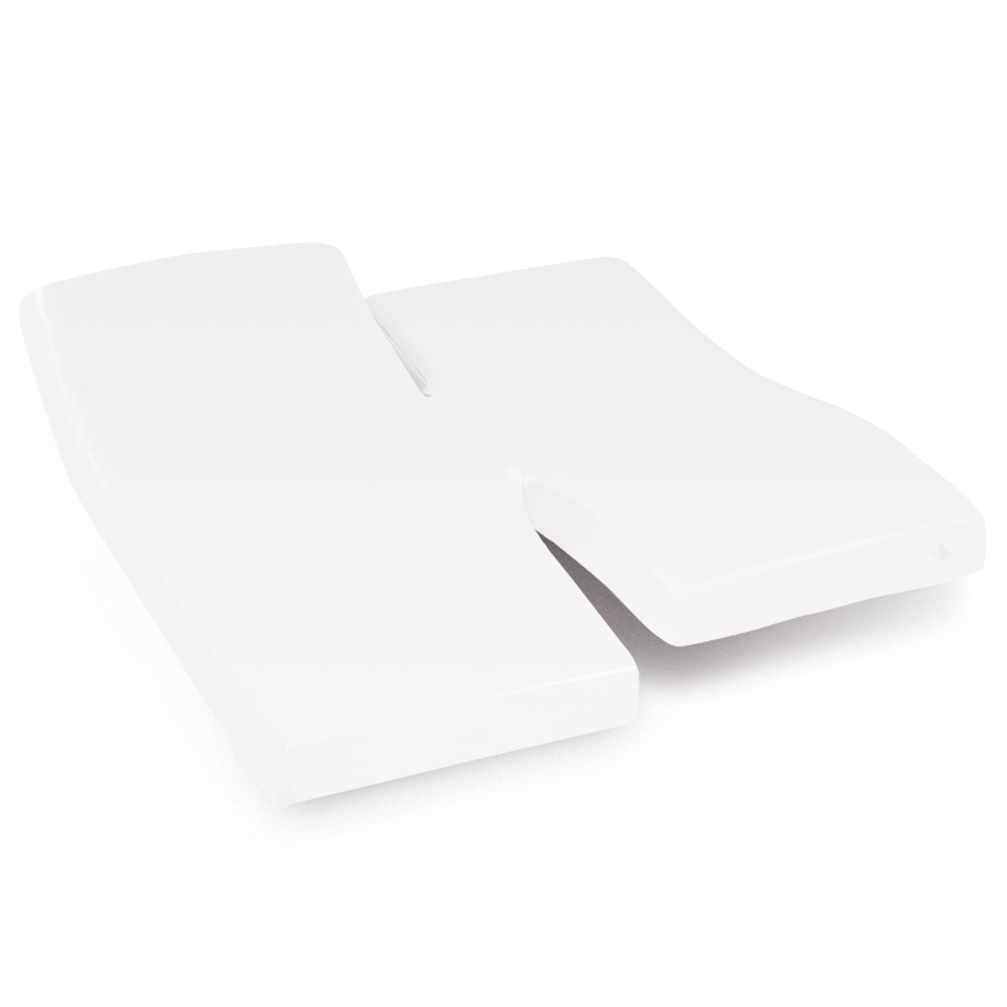 Protège matelas ANTONIN 2x90x210 cm bonnet 30 cm molleton 220 g/m² absorbant blanc lit articulé TPR - 2