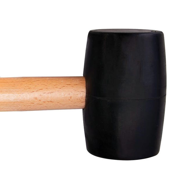 Maillet En Caoutchouc Draper 800 G - Tête Caoutchouc, Manche En Bois Dur, Bleu, Pour Bricolage, Automobile, Industrie