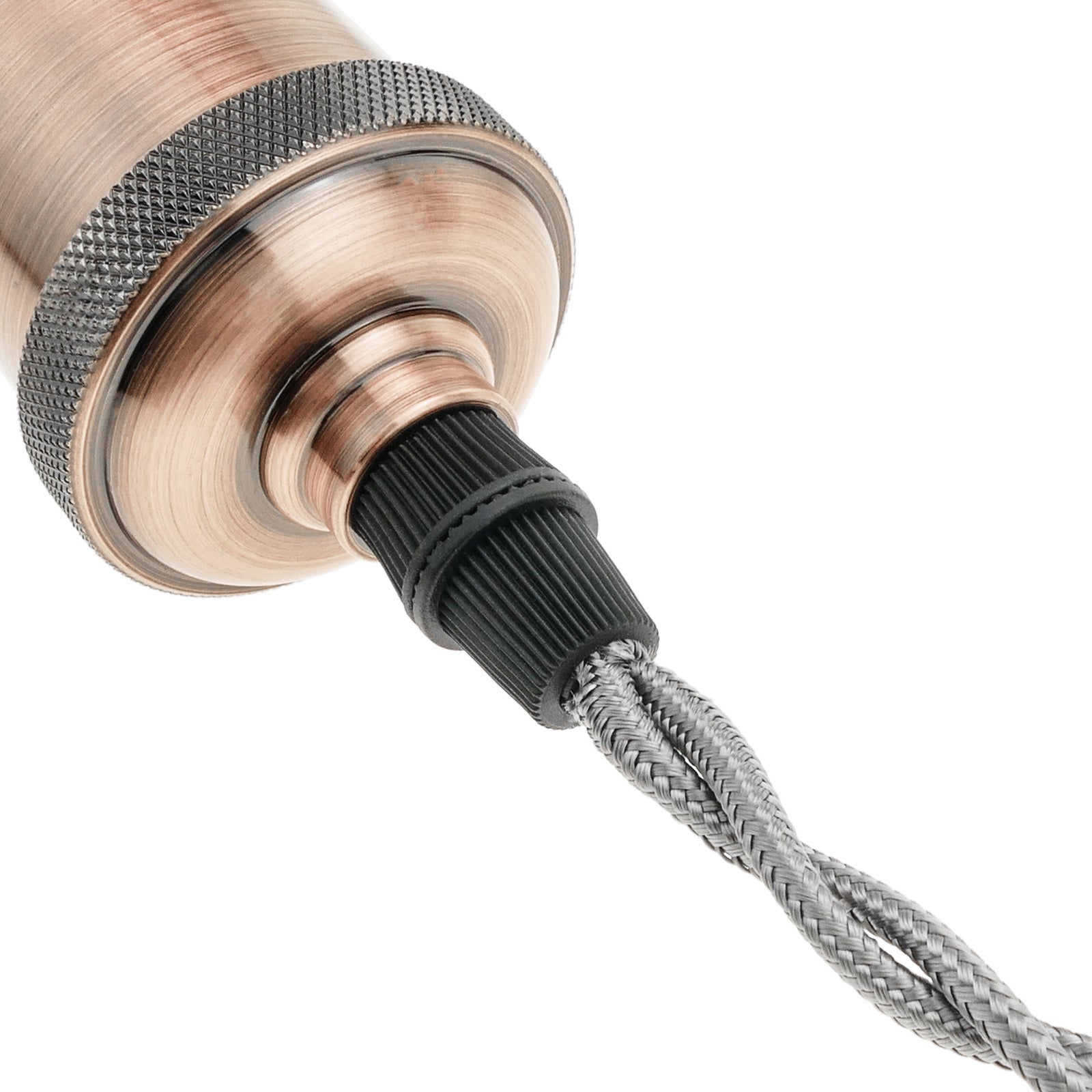 Cavo Elettrico Intrecciato In Tessuto Effetto Lucido Azzurro