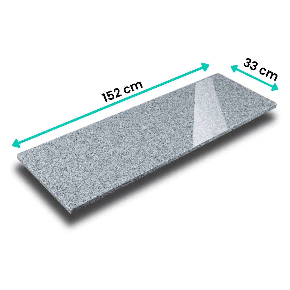 Stopnica / Parapet granitowy szary polerowany G603 New 152x33x2 cm