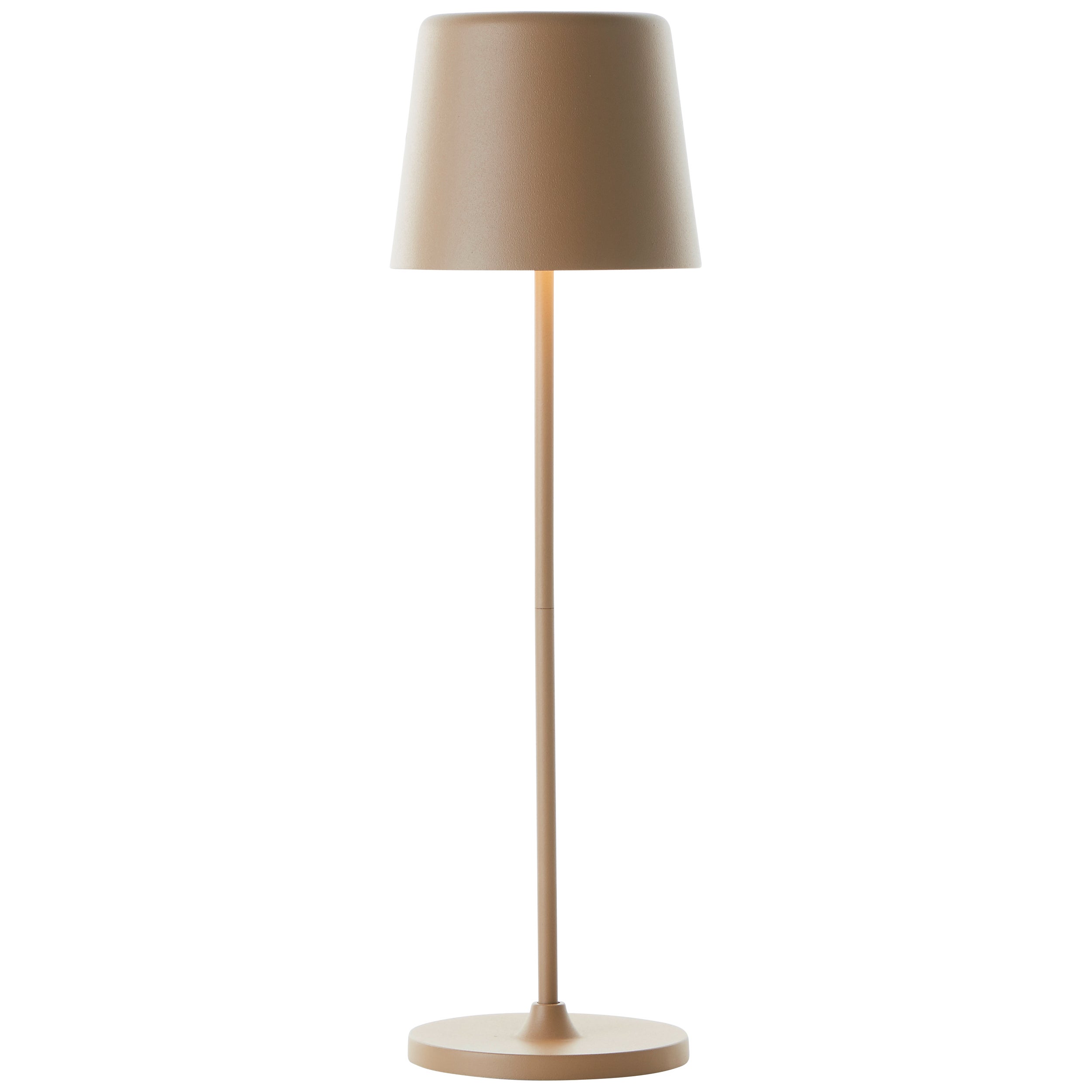 Brilliant Kaami Lampa stołowa ogrodowa LED, 37 cm, kolor cappuccino, matowy metal/złoty bambus, zintegrowana dioda LED 2 W - 3