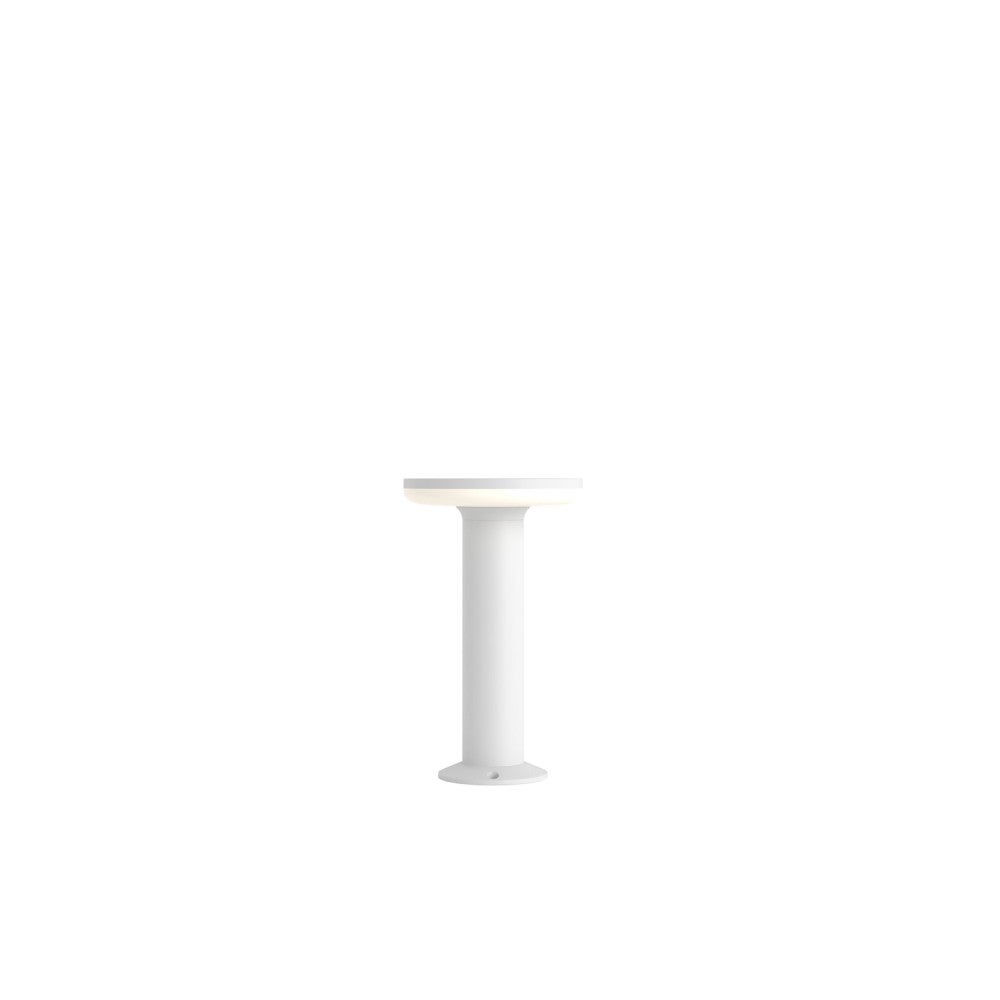 Mac Floor White 3000K - 12W IP65 30cm wysokości zewnętrzna lampa słupkowa LED w aluminium - Downlight - Beneito &amp; Faure