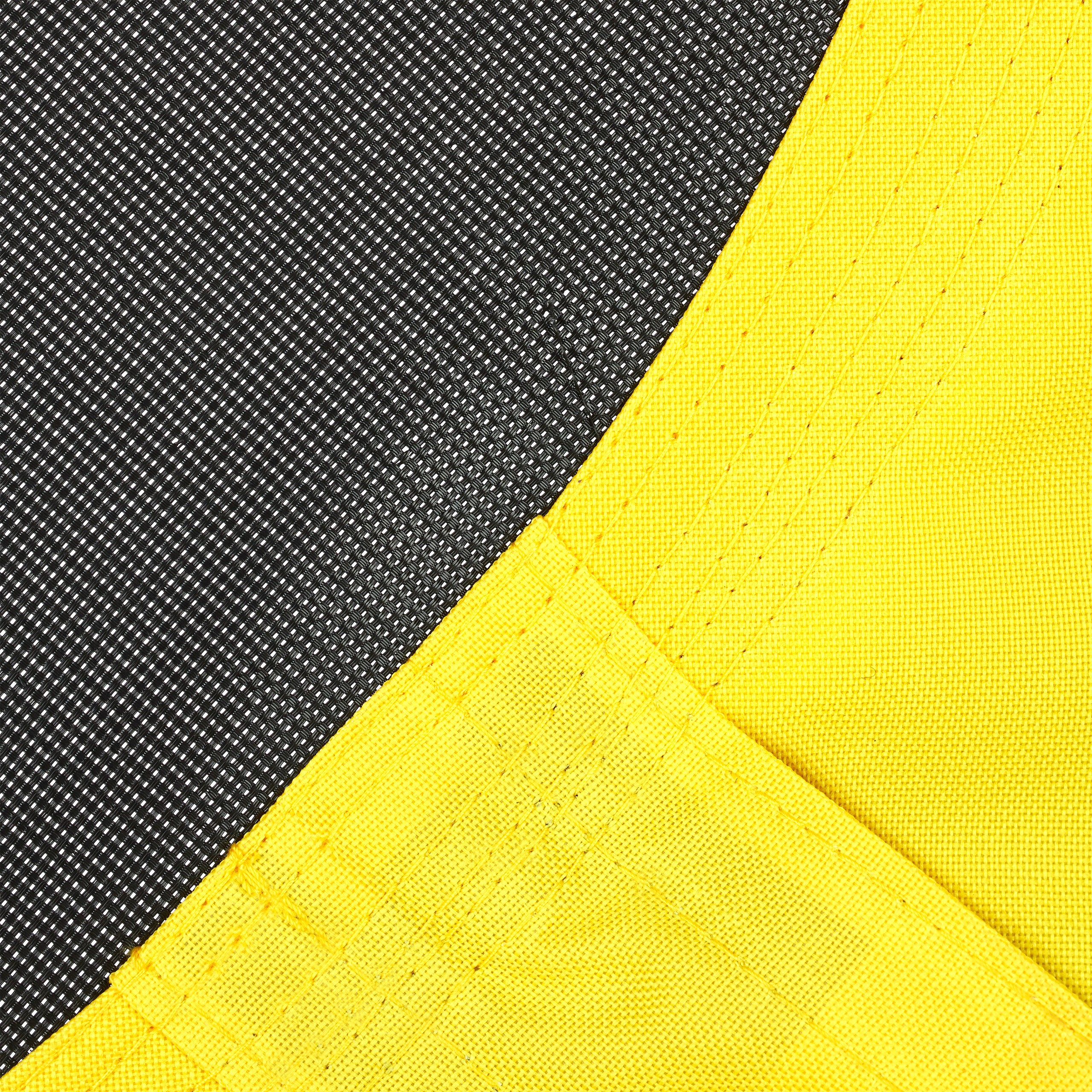 Balançoire nid d'oiseau rond 110 cm à suspendre enfant adulte jardin extérieur Ø 110 cm, 100 kg, jaune, Relaxdays - 7