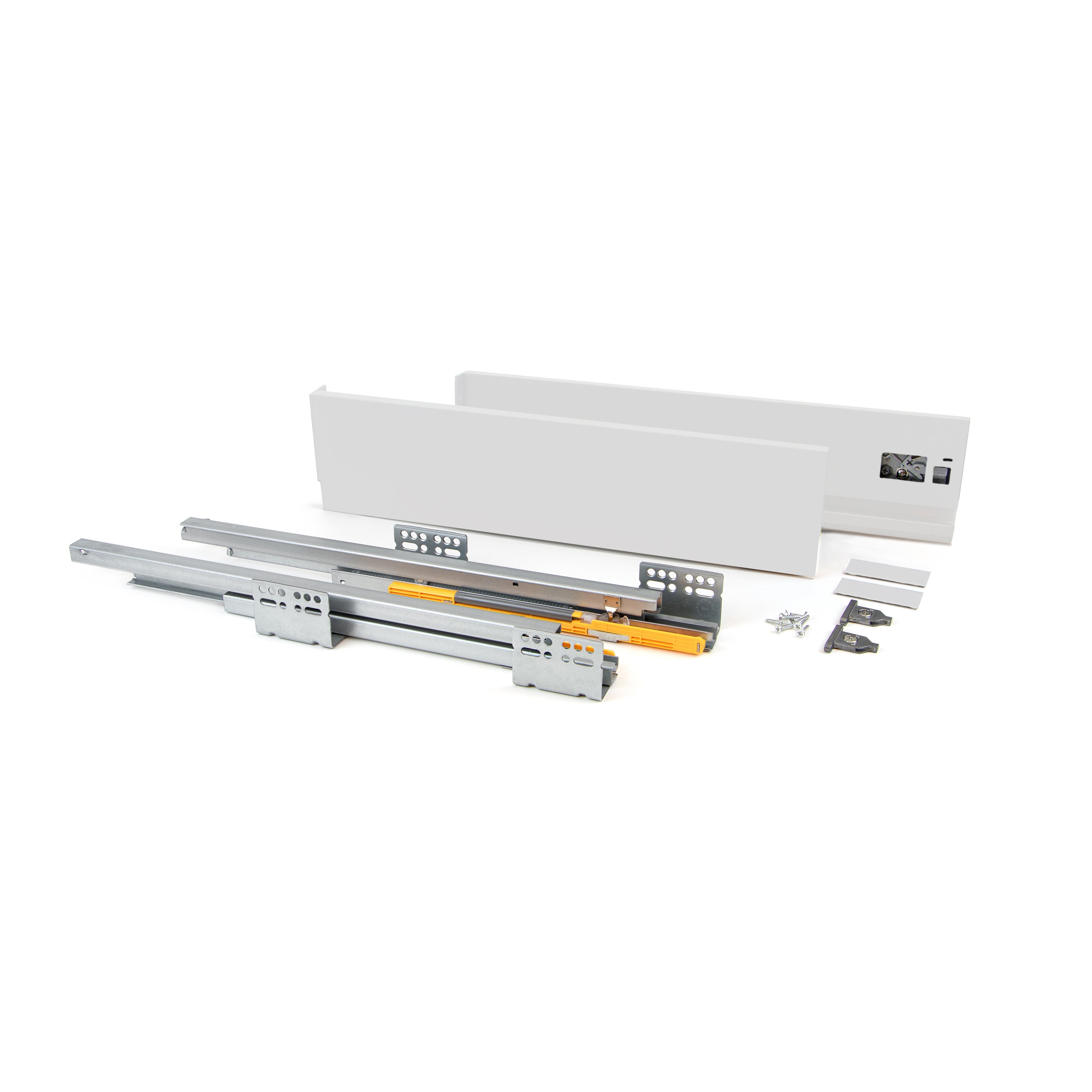 Emuca Szuflada zewnętrzna Concept 30 kg, wysokość 138 mm, głębokość 500 mm, Stal, Malowany na biało