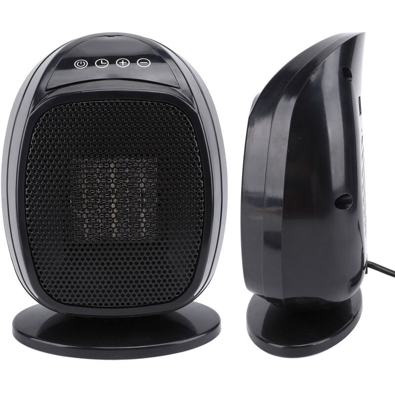 Mały grzejnik wewnętrzny, przenośny wentylator elektryczny, cichy, odpowiedni do biura, domu, sypialni, czarny - 3