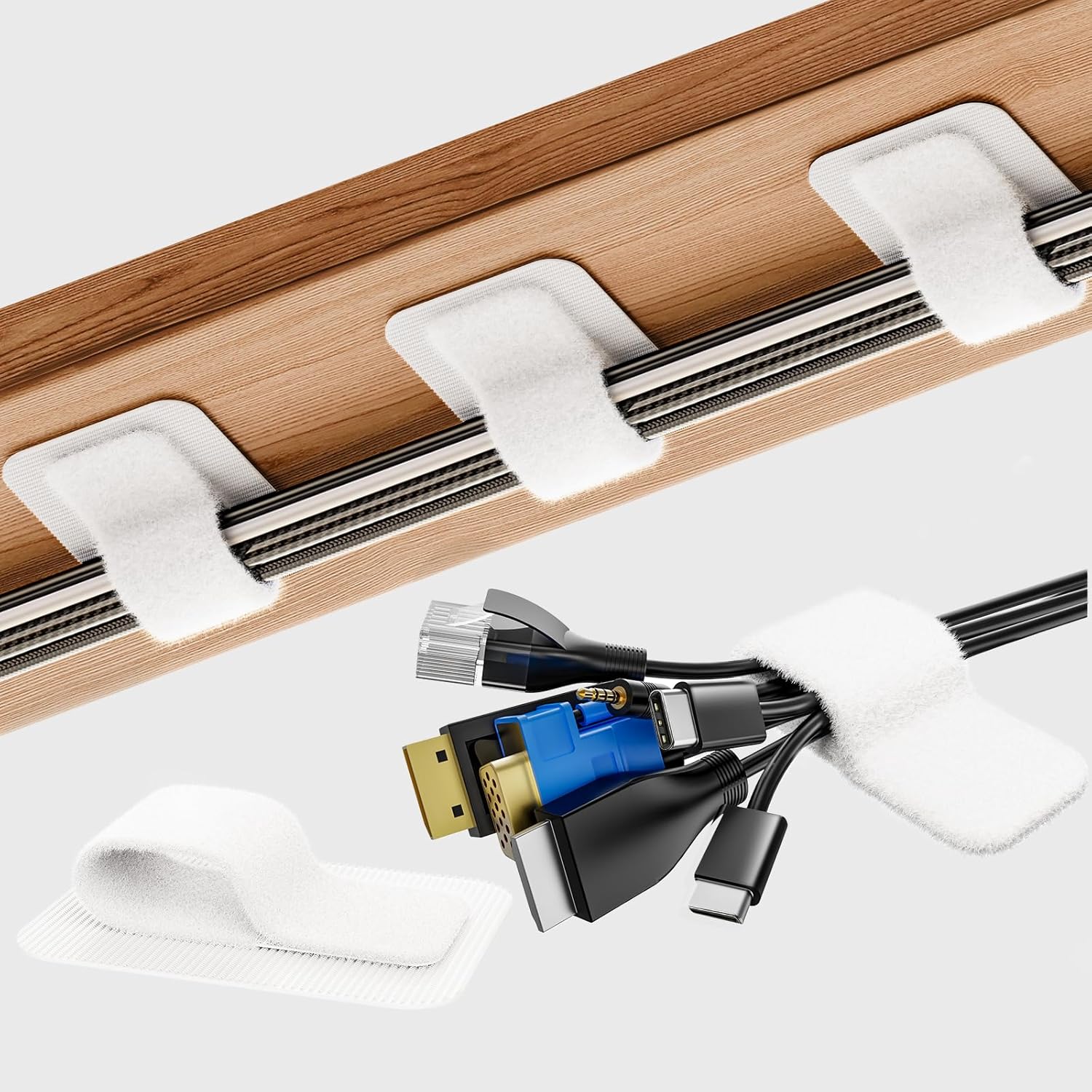 Gestion Des Câbles Sous Le Bureau,[Jusqu'à 15 Cordons]Organisateur De