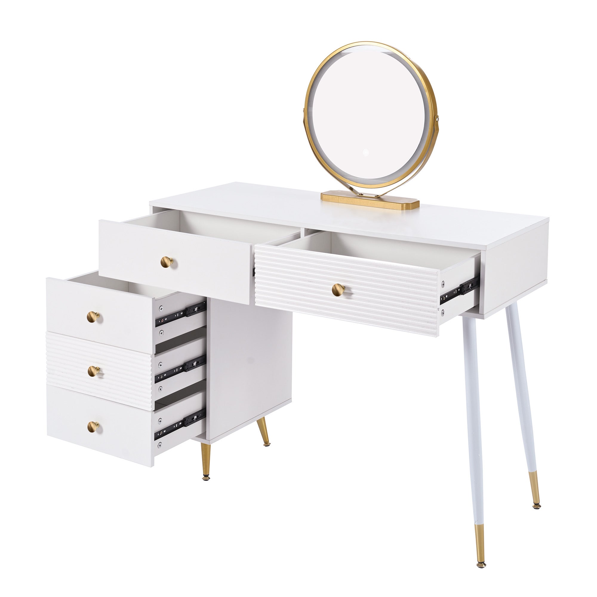 Toeletta 1780 con Specchio Luci e Cassetti Colore Bianco Prezzo