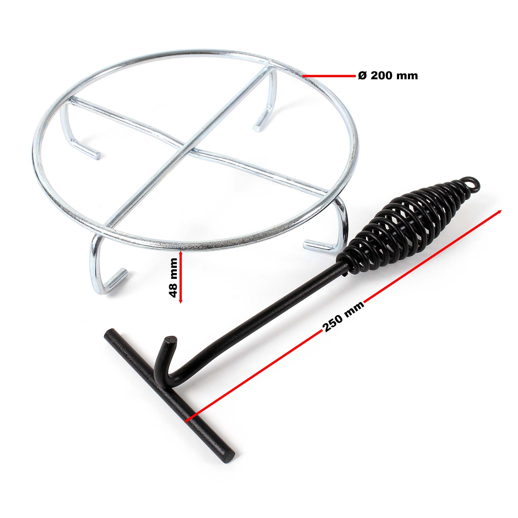 Dutch Oven Marmite 9L en Fonte Dessous-plat Lève-couvercle Pied de support Fait-tout Pot Cocotte Feu de camp Camping Barbecue Grillade… Wiltec - 8